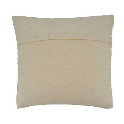 Natural Kilim Design Cotton Throw Pillow with Down Filling, 18"