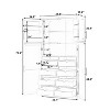 GDFStudio Salta Freestanding Kitchen Pantry Storage Cabinet with Pull-Out Trays - 3 of 4