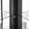70" Corner Cabinet, Lighted Glass Display Cage with Tempered Glass Doors and 5 Adjustable Shelves, Bulb Inclued - 4 of 4