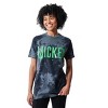 Wicked Green Glitter Print Movie Logo Men's Black Cloud Wash Crew Neck Short Sleeve T-shirt - 2 of 3