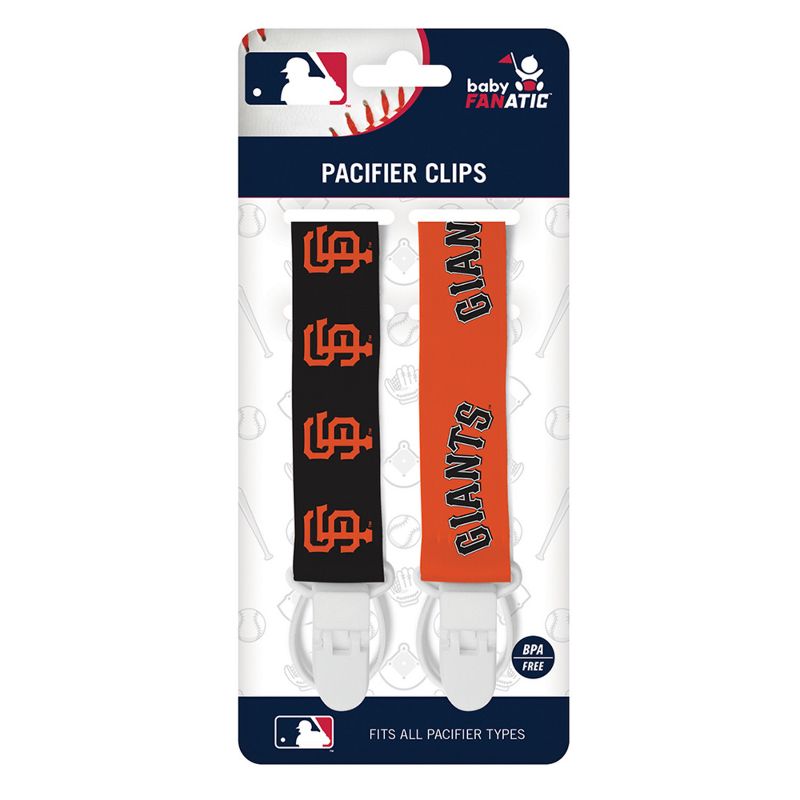 BabyFanatic Officially Licensed Unisex Pacifier Clip 2-Pack - MLB San Francisco Giants - Officially Licensed Baby Apparel, 3 of 8