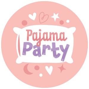 Big Dot of Happiness Pajama Slumber Party - Girls Sleepover Birthday Party Circle Sticker Labels - 24 Count - 1 of 4