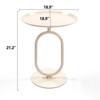VYNXARIA White 21.3''H Lantern-Style Coffee Table for Small Spaces - 3 of 4
