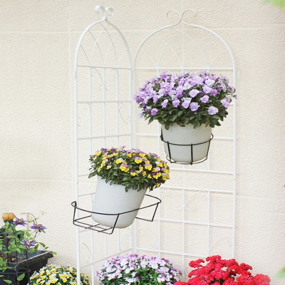 Maggift Patio Decorative Screens, Elegant Vine Pattern Yard Fencing, Pet-Safe Decorative Fence for Yard, Patio, White, 40"*19.7"*71"