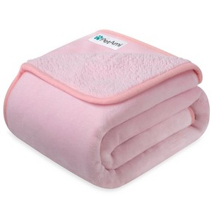 PetAmi Waterproof Dog Blanket For Pet Cat, Faux Shearling Fleece Couch Cover, Soft Plush Washable Reversible Throw - 1 of 4