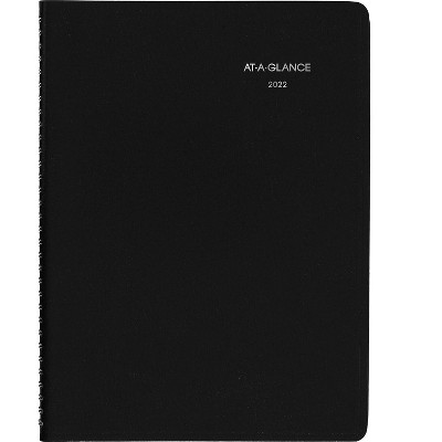 AT-A-GLANCE 2022 8" x 11" Appointment Book DayMinder Black G520-00-22