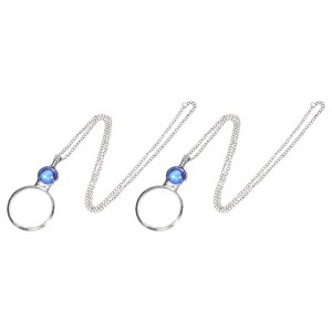 Unique Bargains 3X Magnifying Glass Necklace for Women Reading Gift Jewelry - 1 of 4
