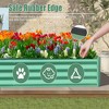 NAYSAYE Galvanized Raised Garden Bed Large Outdoor Metal Planter Box for Vegetables Fruits and Flowers, Green, 94.49"*47.25"*11.81" - 3 of 4