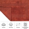 Lavish Home 6PC Cotton Bathroom Mat Set, Brick - 4 of 4