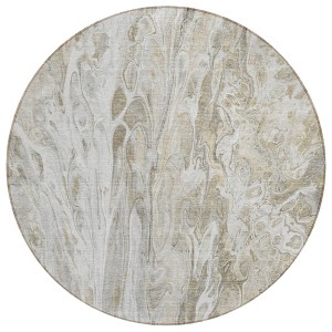 Taupe Beige And Ivory Abstract Washable Indoor Outdoor Area Rug - 1 of 4