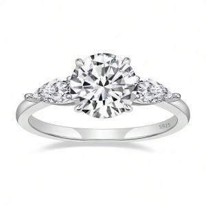 2CT Sterling Silver Engagement Rings for Women Size 7 Fashionable and Exquisite - 1 of 4