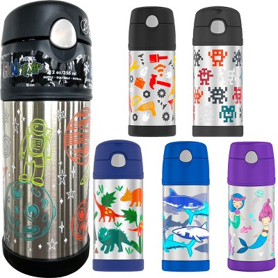 Thermos 12 oz. Kid's Funtainer Vacuum Insulated Stainless Steel Straw Bottle