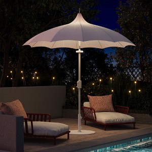 9ft patio umbrella base with and Remote Control, Blue This is Replacement umbrella CANOPY ONLY Mondawe 9 ft. Aluminum Cantilever