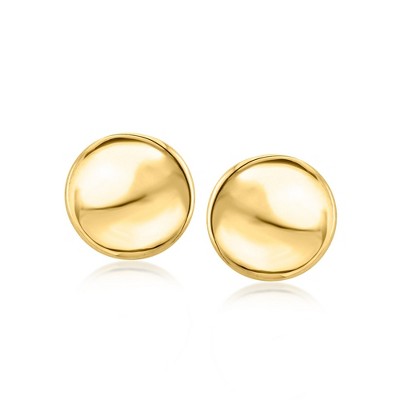 Ross-Simons Italian 18kt Yellow Gold Wavy Round Earrings