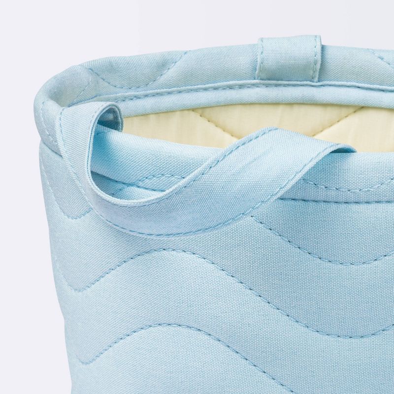 Quilted Fabric Small Round Storage Basket - Blue - Cloud Island&#8482;, 4 of 6