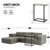 TIRAMISUBEST 112" Modular L Shape Sectional Sofa with Free Side Table Wrinkle-resistant Boucle Fabric Couch with Chaise - 3 of 4
