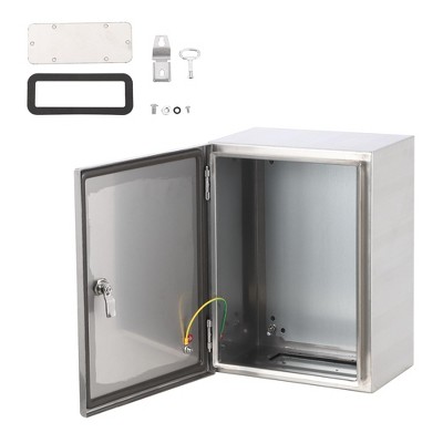 Outdoor Electrical Box, IP66 Waterproof, Stainless Steel Electrical Junction Box with Mounting Plate, Perfect for Indoor and Outdoor Projects
