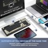 MaseiKar YZ98 Gasket Mechanical Keyboard,99 Key Hot Swappable BT5.0/2.4G/USB-C Wireless NKRO 98% 1800 Layout with RGB LED Backlit(Milk Switch, Black) - 3 of 4