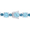 EVERLY JEWELRY | Sterling Silver 37 1/10 CT TGW Sky Blue Topaz London Blue Topaz Bracelet, 7.25-inch - 4 of 4