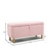 NicBex Modern 39.3" Boucle Storage Bench with Wood Legs for Bedroom and Entryway - 2 of 4