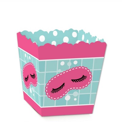 Big Dot of Happiness Spa Day - Party Mini Favor Boxes - Girls Makeup Party Treat Candy Boxes - Set of 12