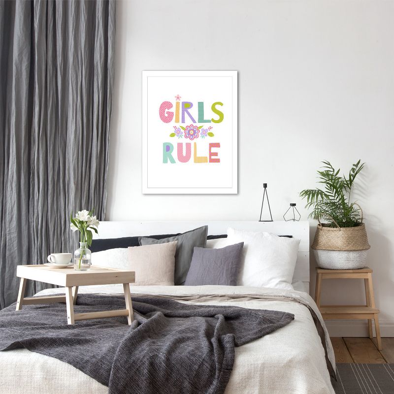 Americanflat Kids Girls Rule By Lisa Nohren Framed Print Wall Art, 5 of 8