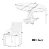 5 PCS Extendable Wood Dining Table Set with Round Table and 4 Upholstered Chairs-ModernLuxe - 3 of 4