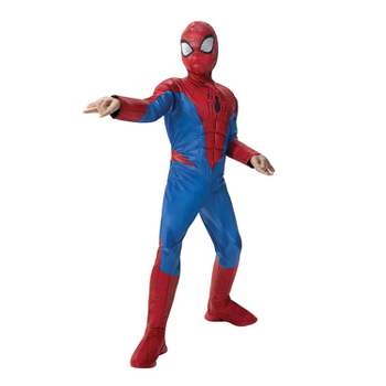 Jazwares Boys' Spider-Man Qualux Costume - Size 8-10 - Red