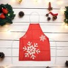 Unique Bargains Christmas Aprons Linen Red Beige 21.65"x26.77" 1Pc - 2 of 4