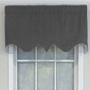 RLF Home R-Crosby Essential Solid Color Fabric Printed Regal Valance 3" Rod Pocket 50" x 17" Iron Charcoal - 2 of 3