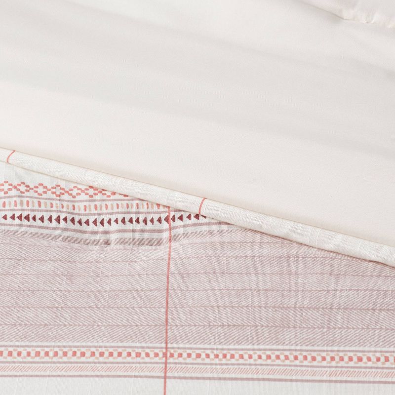 8pc Stripe Boho Comforter Set Mauve - Threshold™, 4 of 13