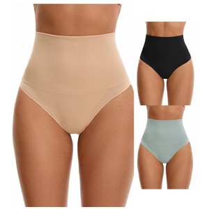 INSPIRE CHIC 3 Packs Women's Shapewear Tummy Control High Waist Shaping Panties Body Shaper Underwear - 1 of 4