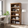 5 Tier Bookcase, Farmhouse Book Shelf with Storage, 67.4 Inch Tall Open Display Bookshelves, Wooden 5 Shelf Bookcase for Living Room - 4 of 4