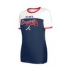 MLB Atlanta Braves Women's Bi-Blend Ringer T-Shirt - 3 of 4