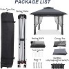 12 Ft. W x 12 Ft. D Metal Patio Gazebo, Metal Frame Canopy with Double Roof, Outdoor Canopy Tent with Portable Carrying Bag, Party Tent for Garden - 3 of 4