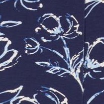 navy batik floral