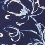 navy batik floral