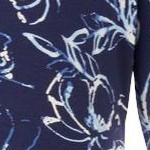 navy batik floral