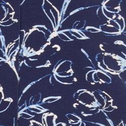 navy batik floral