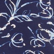 navy batik floral