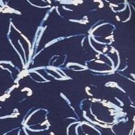 navy batik floral