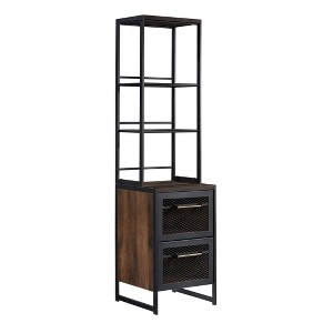Sauder Briarbrook File Pedestal Tower Barrel Oak: 2 Drawers, Adjustable Shelves, MDF & Metal - 1 of 4