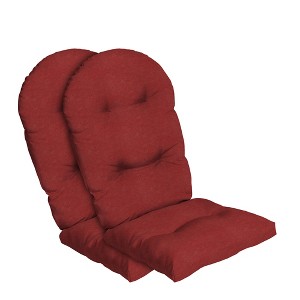 ARDEN Oceantex Outdoor Plush Modern Tufted Adirondack Cushion, 2 Pack, 20 x 18, Water Repellent, Fade Resistant 20 x 18, Nautical Red - 1 of 4