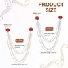 Unique Bargains Women Men Clothes Dress Round Rhinestone Tassel Chain Brooch Pins 2 Pcs - 2 of 4