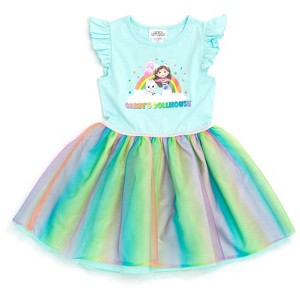 Dreamworks Gabby's Dollhouse Gabby Pandy Paws Girls Tulle Dress Toddler to Big Kid - 1 of 4