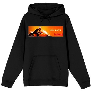 Ultraman Rising Ken Sato Motorcycle Ride Long Sleeve Adult Black Hooded Sweatshirt - 1 of 3
