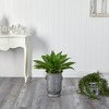 Nearly Natural 26-in Agave Succulent Artificial Plant in Vintage Metal Planter - 4 of 4