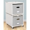 BirdRock Home Rolling Storage File Cabinet with 1 Lateral Drawer - White - 2 of 4