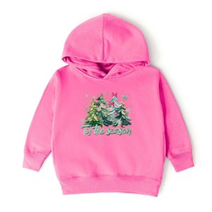 Tis The Season Painted Trees - Toddler Hoodie - 1 of 4