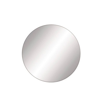 36" Contemporary Wood Round Wall Mirror - Olivia & May